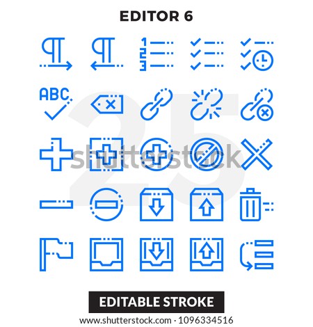 Dashed Outline Icons Pack for UI. Editable Stroke. Pixel perfect thin line vector icon set for web design and website application.