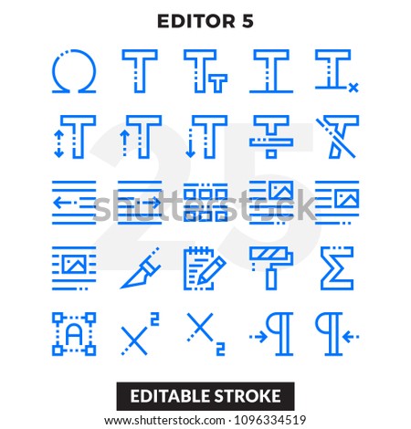 Dashed Outline Icons Pack for UI. Editable Stroke. Pixel perfect thin line vector icon set for web design and website application.