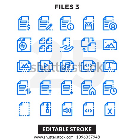 Dashed Outline Icons Pack for UI. Editable Stroke. Pixel perfect thin line vector icon set for web design and website application.