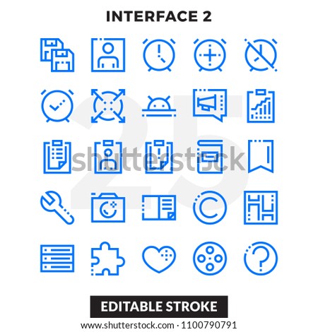 Dashed Outline Icons Pack for UI. Editable Stroke. Pixel perfect thin line vector icon set for web design and website application.