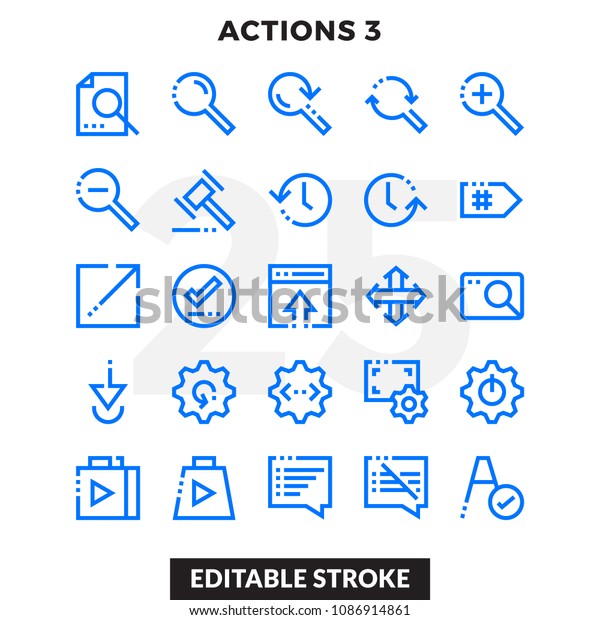 Dashed Outline Icons Pack for UI. Editable\
Stroke. Pixel perfect thin line vector icon set for web design and\
website application.