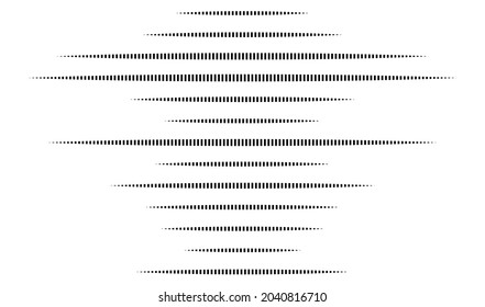 Dashed random parallel straight lines geometric element. Lines, stripes with gaps