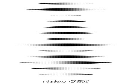 Dashed random parallel straight lines geometric element. Lines, stripes with gaps