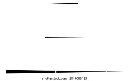 Dashed random parallel straight lines geometric element. Lines, stripes with gaps