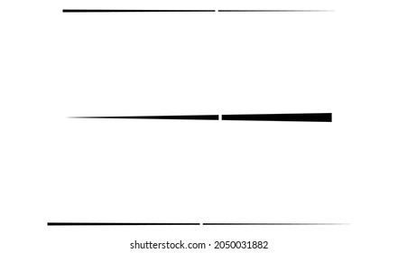 Dashed random parallel straight lines geometric element. Lines, stripes with gaps