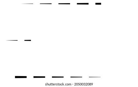 Dashed random parallel straight lines geometric element. Lines, stripes with gaps
