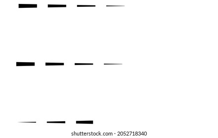 Dashed random parallel straight lines geometric element. Lines, stripes with gaps