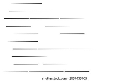 Dashed random parallel straight lines geometric element. Lines, stripes with gaps