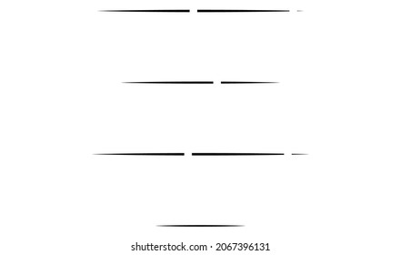 Dashed random parallel straight lines geometric element. Lines, stripes with gaps