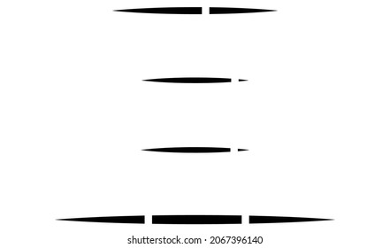Dashed random parallel straight lines geometric element. Lines, stripes with gaps