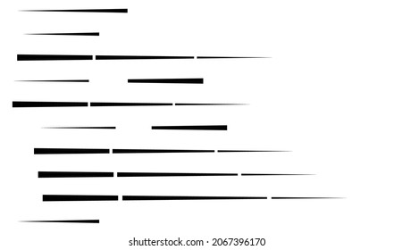 Dashed random parallel straight lines geometric element. Lines, stripes with gaps