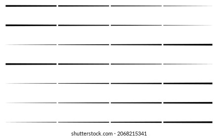 Dashed random parallel straight lines geometric element. Lines, stripes with gaps