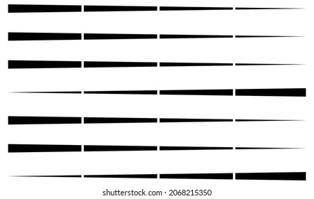 Dashed random parallel straight lines geometric element. Lines, stripes with gaps