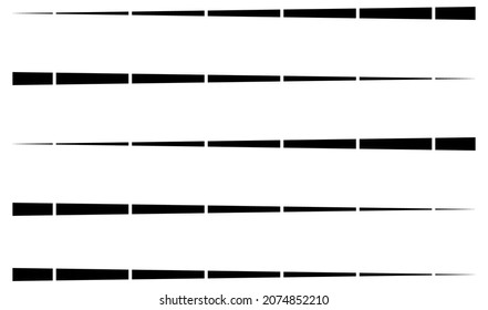 Dashed random parallel straight lines geometric element. Lines, stripes with gaps