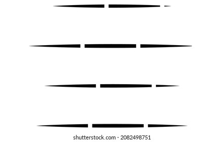 Dashed random parallel straight lines geometric element. Lines, stripes with gaps