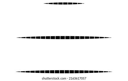 Dashed random parallel straight lines geometric element. Lines, stripes with gaps