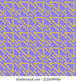 Dashes and triangles seamless pattern. Vector illustration can be used for fabrics, textile, web, invitation, card.