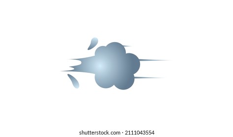 Dashing away icon isolated vector illustration on white background