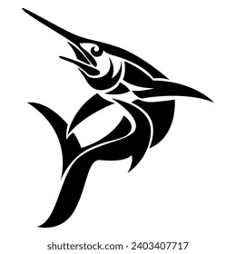 dashing fish black and white logo