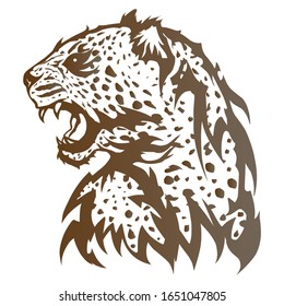 dashing leopard logo in vector form