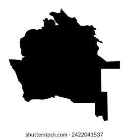 Karte der Region Dasoguz, Verwaltungsabteilung Turkmenistans. Vektorgrafik.