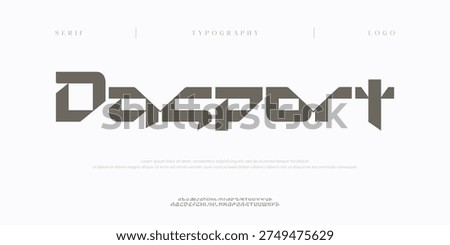 Dasport, Creative digital abstract Modern Alphabet Font. Typography urban style fonts for technology, digital, movie logo design. vector illustration
