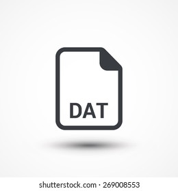 DAT extension text file type icon