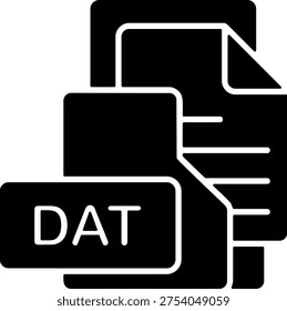DAT File Format Folder Icon Design Symbol