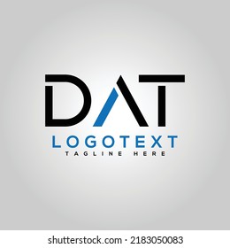 DAT letter creative modern logo design