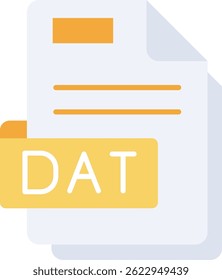 Dat Line vector Icon Design