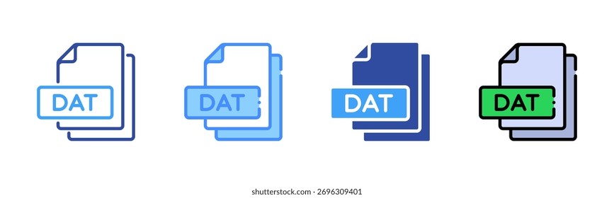 Conjunto de Ícones de Estilos Múltiplos de Dados