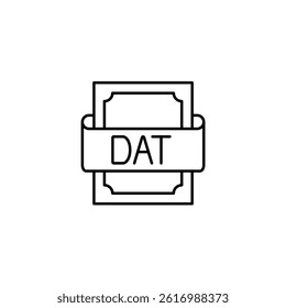 Dat vector line icon icons design