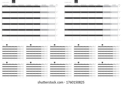 DATA 2021 FOR DESK CALENDAR, BLACK