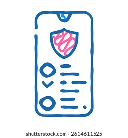 data access doodle icon sketch vector. data access sign. isolated symbol illustration