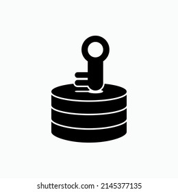 Symbol für Datenzugriff Login, Symbolverbindung zum Server - Vektorgrafik.
