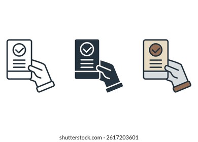 data access icons isolated on White Background. Flat style design