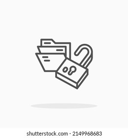 data access server line icon. Can be used for digital product, presentation, print design and more.