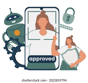 Data access and user experience abstract concept vector illustration. Personification, verification technologies, affective computing, user password, social media account abstract metaphor.