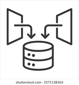 Data Acquisition Icon Vector Illustration Outline