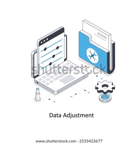 Data Adjustment isometric stock illustration. EPS File stock illustration