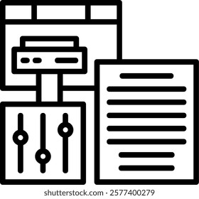 Data Adjustment Line Vector Icon Design