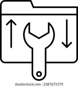 Data adjustments icon, Data analytics icon. Big data analysis technology symbol