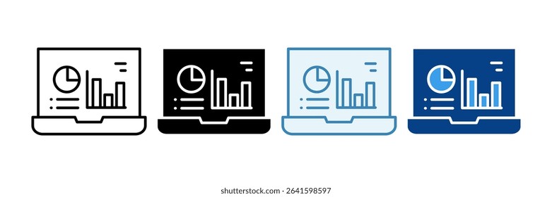 Data Advertisement Icon Set Multiple Style Collection