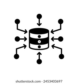 Data Aggregate  icon in vector. Logotype
