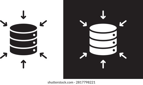 Data aggregation icon editable website sticker..