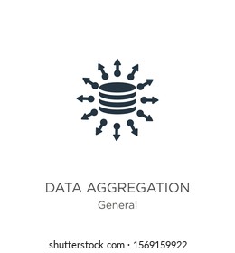 Data aggregation icon vector. Trendy flat data aggregation icon from general collection isolated on white background. Vector illustration can be used for web and mobile graphic design, logo, eps10