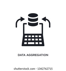 data aggregation isolated icon. simple element illustration from general-1 concept icons. data aggregation editable logo sign symbol design on white background. can be use for web and mobile