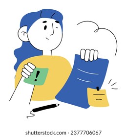 Data alert hand drawn illustration 