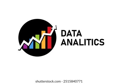 data analitics icon logo design vector	