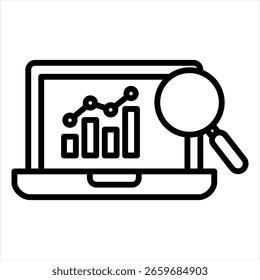 Datenanalyse Gliederungssymbol, Illustrationsvektor